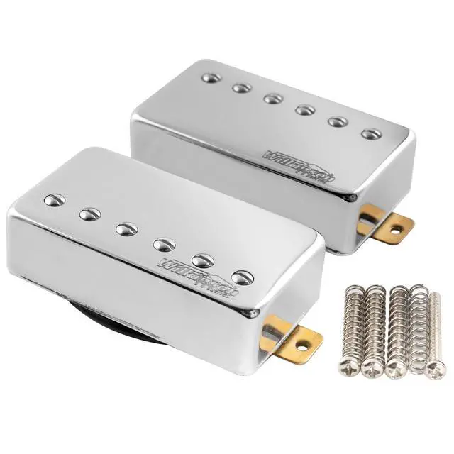 Alt view image 6 of 6 - Wilkinson Vintage Tone Alnico 5 Humbucker Pickups Set for Les Paul Style Electric Guitar, Chrome