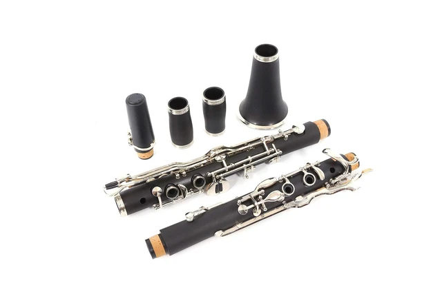 Alt view image 2 of 6 - Professional Ebonite Clarinete G Key Clarinet for Beginner Students with 2 Barrels Hard Case Cleaning Kit Mouthpice Cork Grease Gloves
