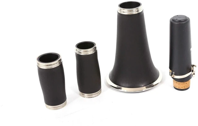 Alt view image 3 of 6 - Professional Ebonite Clarinete G Key Clarinet for Beginner Students with 2 Barrels Hard Case Cleaning Kit Mouthpice Cork Grease Gloves
