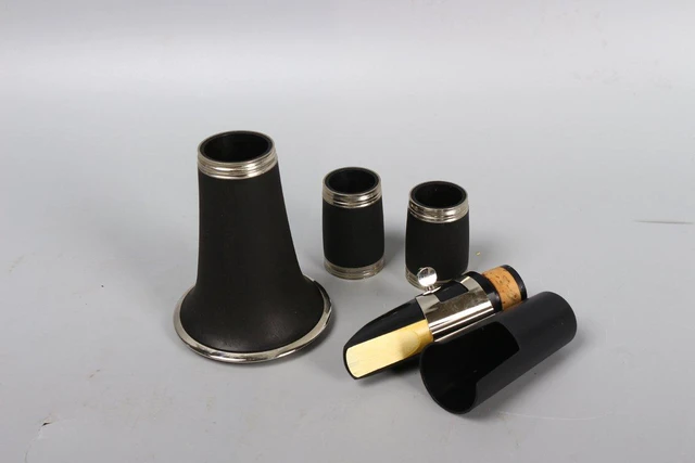 Alt view image 3 of 6 - Professional Ebonite Clarinete C Key Clarinet for Beginner Students with 2 Barrels Hard Case Cleaning Kit Mouthpice Cork Grease Gloves