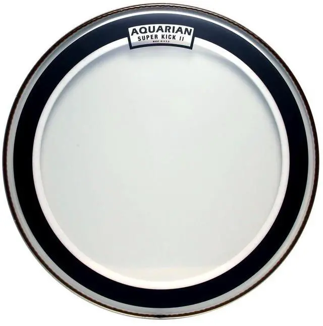 Alt view image 2 of 2 - Drumheads SKPII22BK Super-Kick II Prepack 22-inch Bass Drum Head, gloss black
