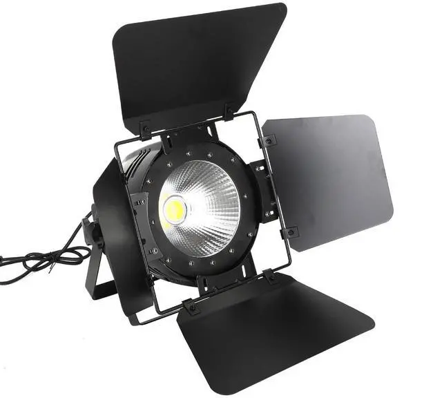 Main image of 200W COB LED Stage Par Light with Barn Door, Spotlights Follow Spot DMX512 Cool & Warm White Audience Blinder, Sound Activated, Master/Slave 2in1 for DJ Concert Wedding Bar Events, Stage Lighting