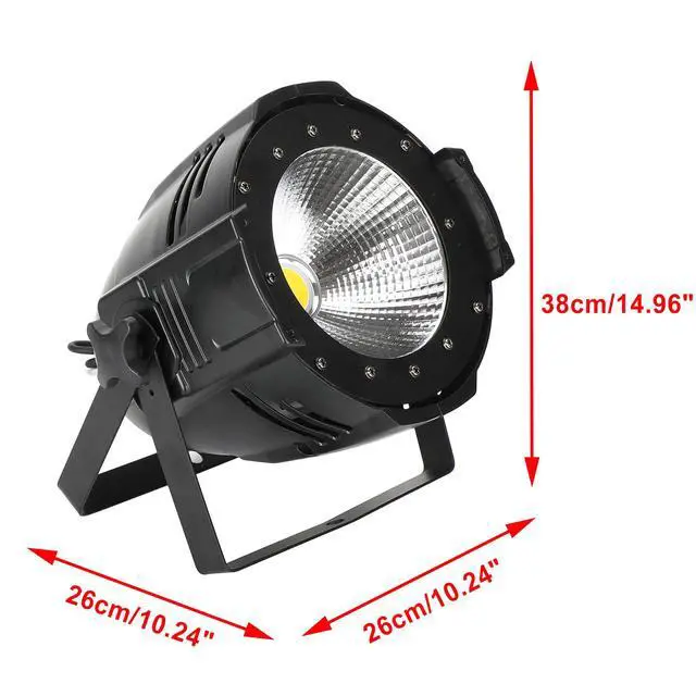 Alt view image 5 of 6 - 200W COB LED Stage Par Light with Barn Door, Spotlights Follow Spot DMX512 Cool & Warm White Audience Blinder, Sound Activated, Master/Slave 2in1 for DJ Concert Wedding Bar Events, Stage Lighting