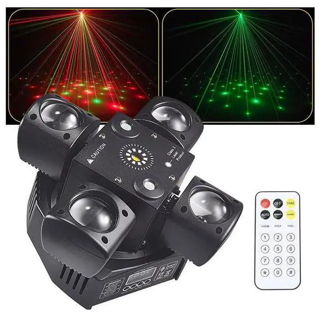Main image of Moving Head DJ Light 4 Arms RGBW Remote DMX Sound Active Beam for Party