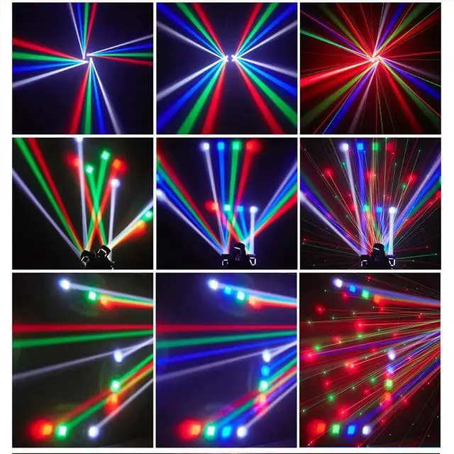 Alt view image 4 of 6 - Moving Head DJ Light 4 Arms RGBW Remote DMX Sound Active Beam for Party