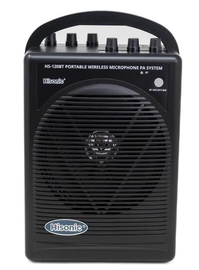 Alt view image 3 of 6 - HS120BT HL Portable PA System with Wireless Microphones and Lithium Rechargeable Battery and Car Cable Bluetooth Connected with Cell Phones and Pads Black