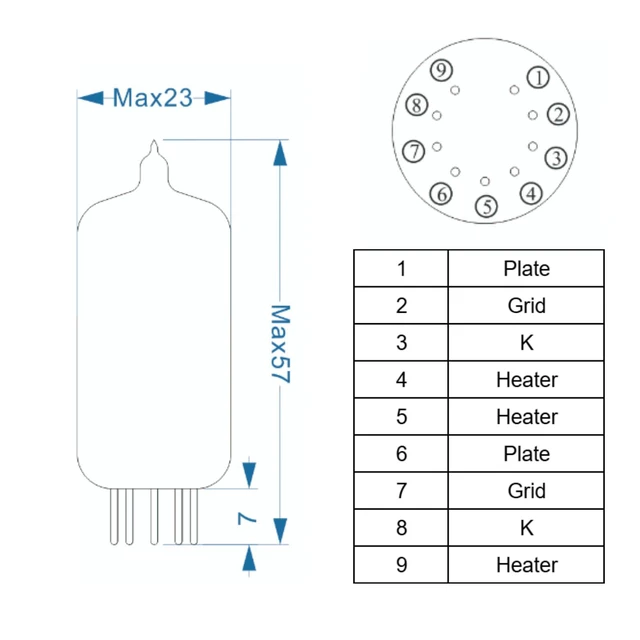Alt view image 2 of 6 - Horizon Series 12AT7-AT / ECC81 Vacuum Tube Amplifier Matched Pair (2 PACK)
