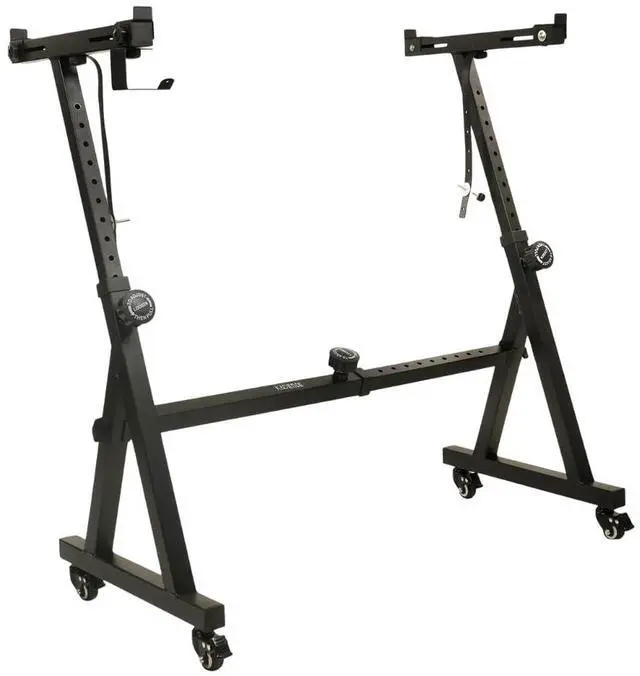 Alt view image 2 of 5 - NK02B Jamming Series 7.5kg Z-Style Keyboard Stand with Wheels | Heavy-Duty Frame & Lockable Wheel System | Wide Z-Frame Design | Ideal for Stage Performance & Jamming | Matte Black Finish