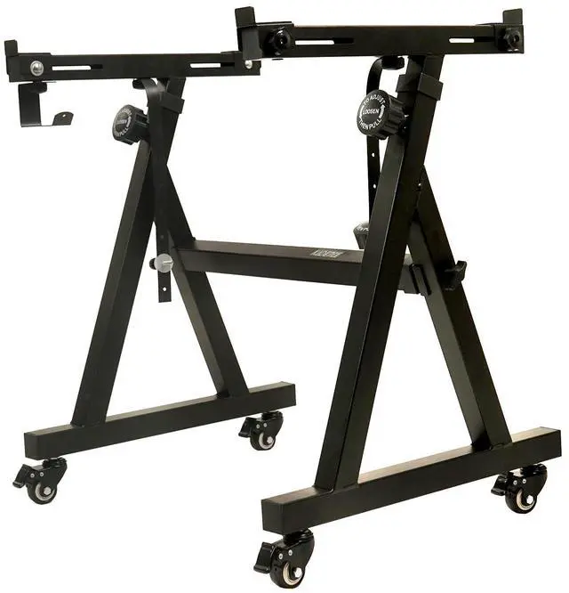 Alt view image 4 of 5 - NK02B Jamming Series 7.5kg Z-Style Keyboard Stand with Wheels | Heavy-Duty Frame & Lockable Wheel System | Wide Z-Frame Design | Ideal for Stage Performance & Jamming | Matte Black Finish