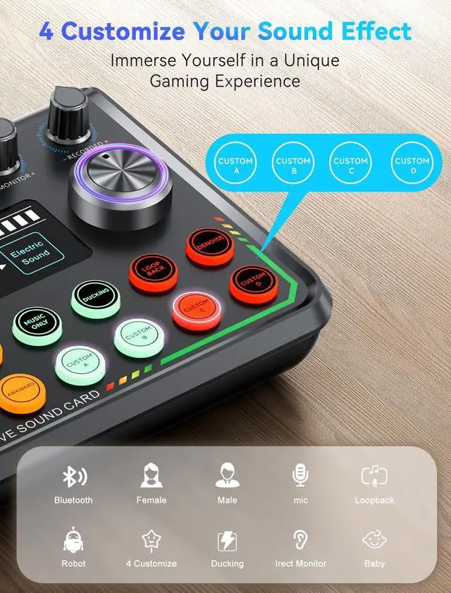 Alt view image 4 of 6 - Podcast Equipment Bundle for 2,All-in-One audio mixer,Plug-and-Play | Podcast Audio Interface with Microphone for Smartphone & PC,Perfect for Streaming, Singing, YouTube & Gaming