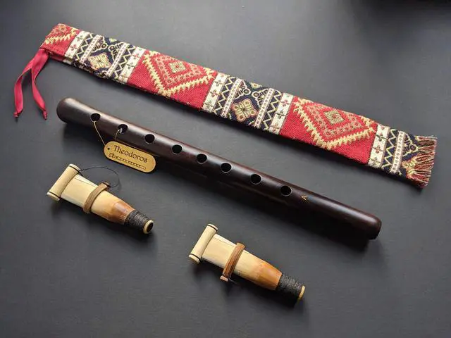 Main image of Armenian Duduk Pro Handmade Apricot Wood, Key of A, with 2 Professional Reeds, National Case & Playing Instruction