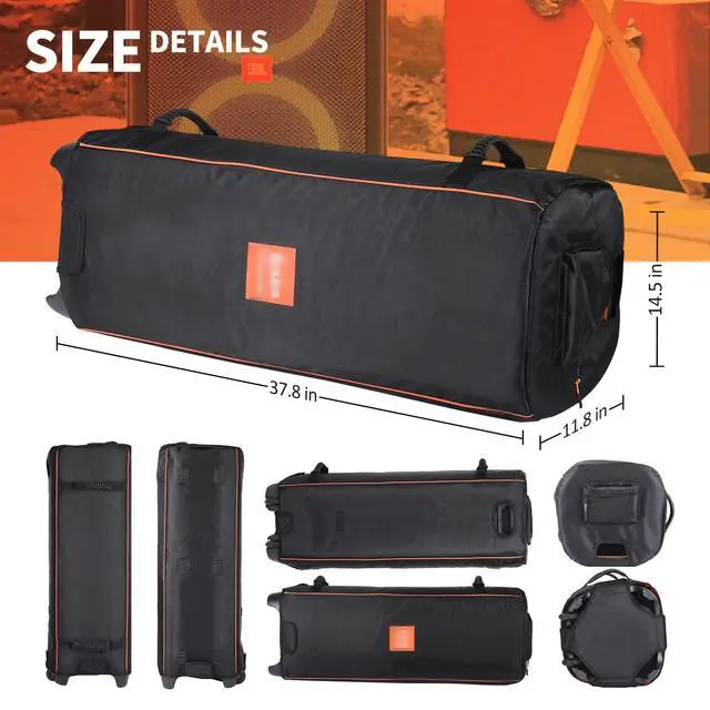 Alt view image 3 of 6 - Speaker Bag Travel Case Replacement for JBL Party Box Series, Portable Carry Tote Bag Backpack for JBL Speaker (For partybox 1000)