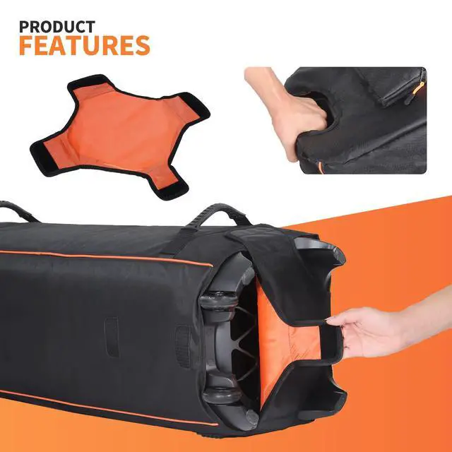 Alt view image 4 of 6 - Speaker Bag Travel Case Replacement for JBL Party Box Series, Portable Carry Tote Bag Backpack for JBL Speaker (For partybox 1000)