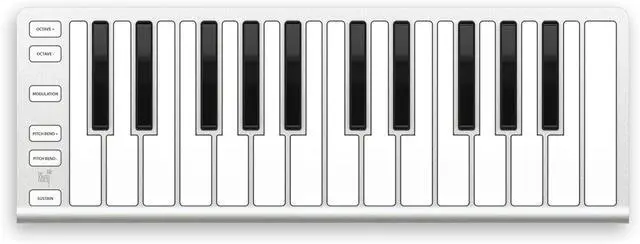 Alt view image 2 of 6 - Xkey 25 Air Ultra-Thin Bluetooth MIDI Controller Keyboard, Apple-Style Aluminum Body, Polyphonic Aftertouch, Ultra-Low Latency, 25 Full-Size Smart Velocity-Sensitive Keys, Simple Plug & Play