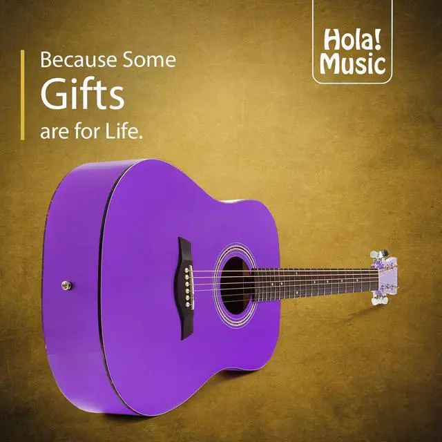 Alt view image 3 of 6 - 36" 3/4 Acoustic Guitar, Solid Spruce Top, Purple