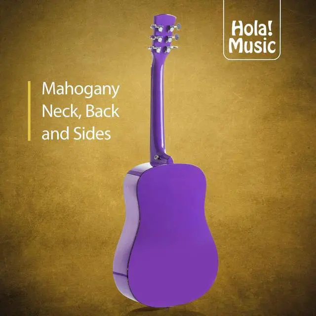 Alt view image 5 of 6 - 36" 3/4 Acoustic Guitar, Solid Spruce Top, Purple