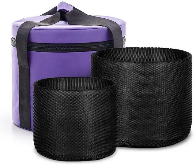 Main image of Purple Canvas Carrying Bag 12 Inch Crystal Singing Bowl Case | Traval Bag With 2 Inserts For 8-12 Inch Set Of 3pcs,Suitable For 8 10 12 Inch Singing Bowl