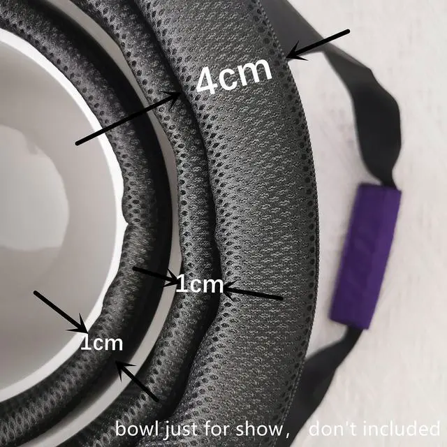 Alt view image 2 of 6 - Purple Canvas Carrying Bag 12 Inch Crystal Singing Bowl Case | Traval Bag With 2 Inserts For 8-12 Inch Set Of 3pcs,Suitable For 8 10 12 Inch Singing Bowl