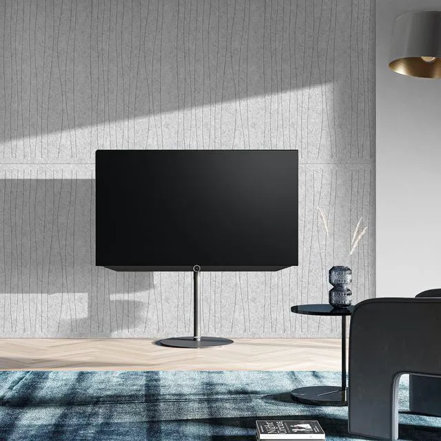 Alt view image 3 of 6 - 6 Pack Acoustic Wall Panels, 47.2"x23.6" Sound Proof Panels, Silver Grey |, 0.4" Thick, Polyester Fiber Material, Wavy Grooved Pattern, Easy to Cut and Install