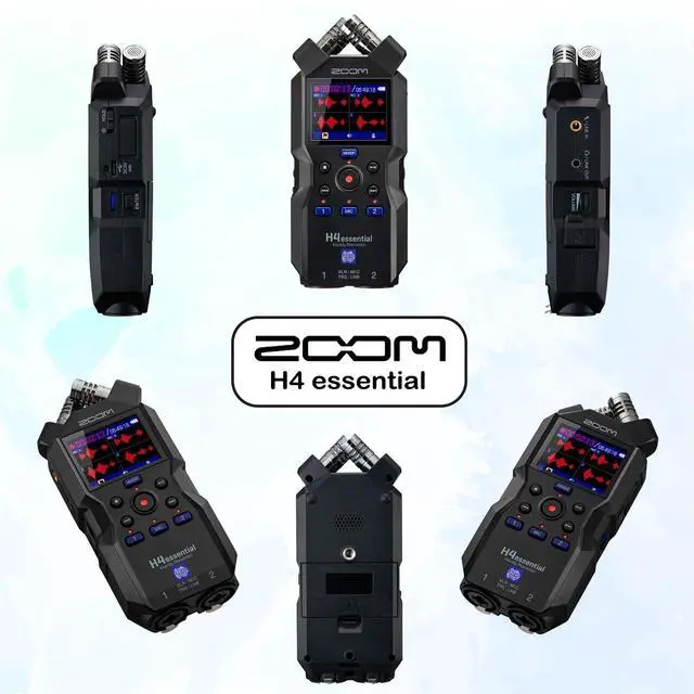 Alt view image 3 of 6 - H4essential Handy Recorder, Bundle with Accessory Pack, 32GB micro SD-Card with Adapter, 2X XLR Cable, 4 AA Batteries & Charger