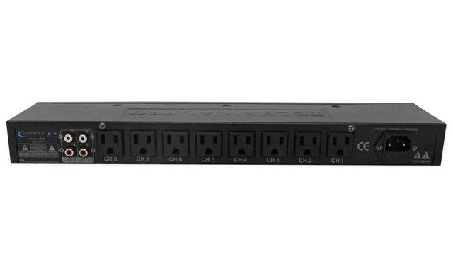 Alt view image 4 of 6 - DB30 1U Rack Mount dB Decibel Meter Display+8 Outlet Power Supply