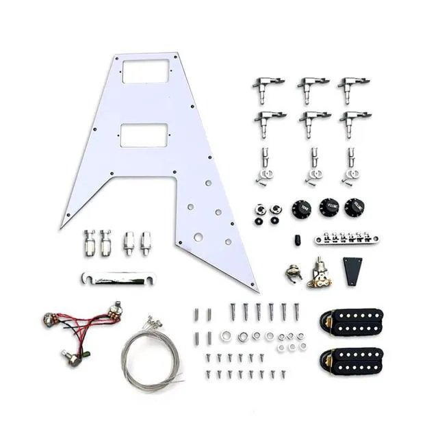 Alt view image 3 of 6 - DIY Guitar Kit With Mahogany Body Mahogany Neck With Rosewood Fretboard 6 String DIY Electric Guitar Kit With All Components To Build Your Own Guitar