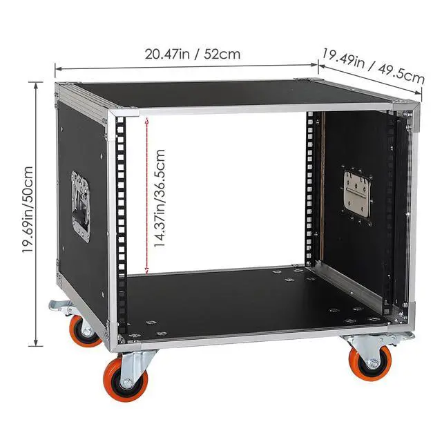 Alt view image 2 of 6 - AV Gear Rack 8U Home Audio & Video Stage Stereo Equipment Storage Cabinet Stand On Wheels - 8U 19in Server IT Network Data Devices Storage Rack Cabinet - SC01-8U