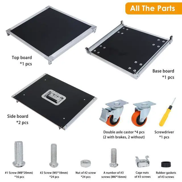 Alt view image 5 of 6 - AV Gear Rack 8U Home Audio & Video Stage Stereo Equipment Storage Cabinet Stand On Wheels - 8U 19in Server IT Network Data Devices Storage Rack Cabinet - SC01-8U
