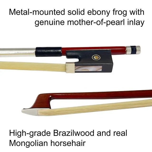 Alt view image 4 of 6 - Violin 4/4 Full Size Complete Set for Adults Teenagers Students,Solid Maple Wood Violins with Rosewood Fittings,Case,Spare strings,Bow, Rosin, Shoulder Rest,Professional Violin for 11+years Gift