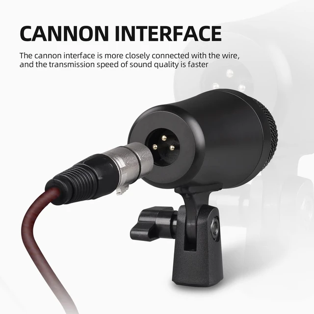 Alt view image 4 of 6 - DK7 Pro 7-Piece Wired Drum Microphone Kit for Performing and Recording Drummers, Includes Mics, Mic Clip with Options for Kick Drums, Snare, Rack/Floor Toms, Congas and Cymbals