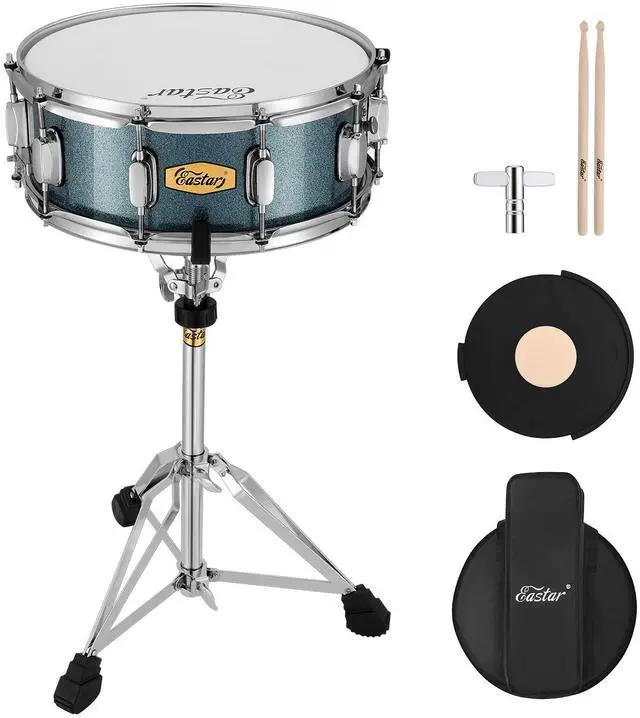 Main image of Snare Drum Set with Drum Sticks,for Beginners with Drum Stand, Mute Pad, Snare Drum Bag, Drum Key, 14"X 5.5", Starry Blue
