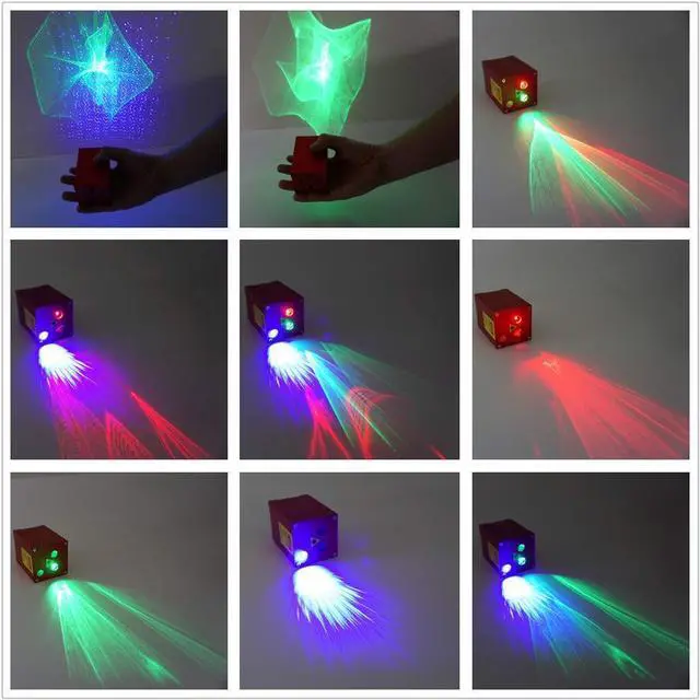 Alt view image 6 of 6 - Mini Portable RG Hypnotic Aurora Mixed Blue Star Projector Tripod USB Light Built-in 1200MA Rechargeable Battery for Home Party DJ Outdoor Stage Lighting Effect DP-AS100