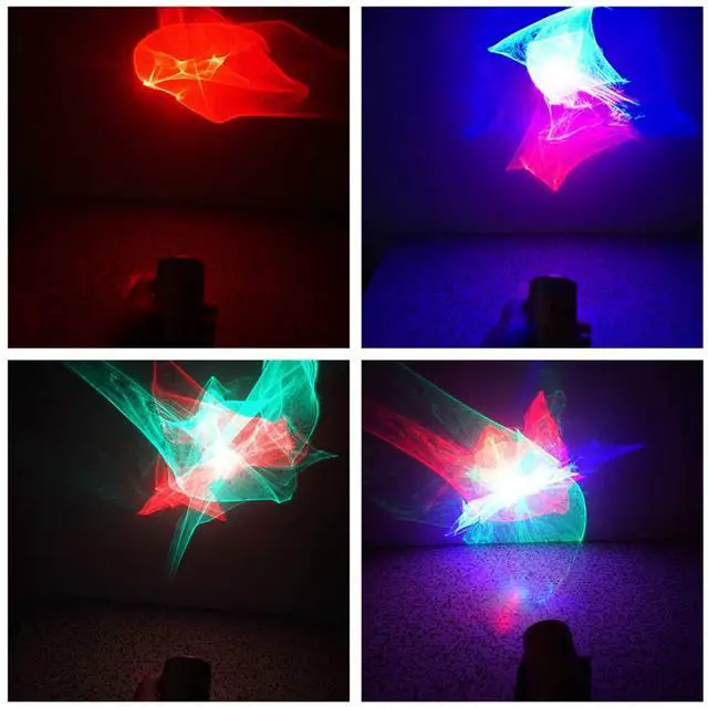 Alt view image 6 of 6 - Mini DJ Rechargeable Laser Lights, RGB Aurora Effect Projector USB for Home Disco Party Show Outdoor Stage DJ Dance Car Garden Holiday Portable Lights DP4-A-Black