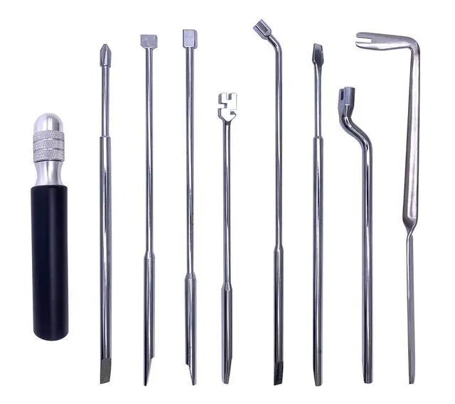 Alt view image 2 of 6 - Piano Repair Tool Kit Regulating Tools Including Regulating Screwdriver Capstan Screw Wrench Set with 6" Combination Tool Handle for DIY Repair Maintain Piano Tools (9pcs)