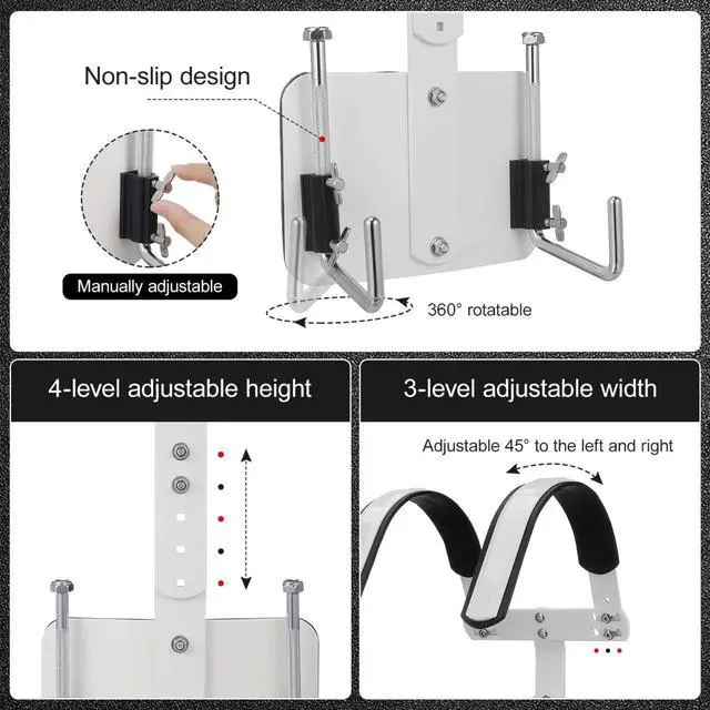 Alt view image 5 of 6 - Adjustable Marching Snare Drum Carrier - Lightweight Aluminum Harness with Thickened Padded Shoulders, Height & Width Adjustable Holder for School Band & Drumline, White (Fits 10-14")