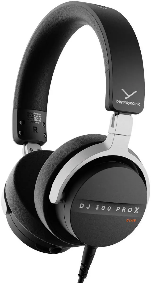 Main image of DJ 300 PRO X Club Professional DJ Headphones 2-in-1 On-Ear and Over-Ear Ear Cups Included. 45 mm Driver, Foldable, Detachable 4.9 Ft Cable, 1/8" Jack w 1/4" Adapter, Black & Silver