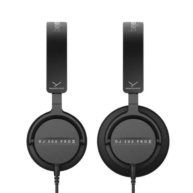 Alt view image 2 of 6 - DJ 300 PRO X Professional DJ Headphones 2-in-1 On-Ear & Over-Ear Ear Cups Included. 45mm Driver, Foldable, Detachable 4.9 Ft Cable, 1/8" Jack w 1/4" Adapter, Black