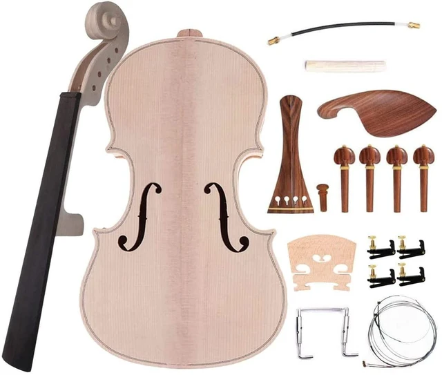 Main image of 4/4 Violin DIY Kit Build Your Own Violin Fiddle Kit Full Size Violin Basswood with Complete Parts & Accessories Gift for Beginners