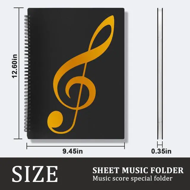Alt view image 4 of 6 - 25Pack Sheet Music Folder,10 Double Sided Pocket Music Binder for Musicians | Matte Anti-Glare Pockets, 180° Flat Open, Waterproof PP Material Holds 20 Music Sheets