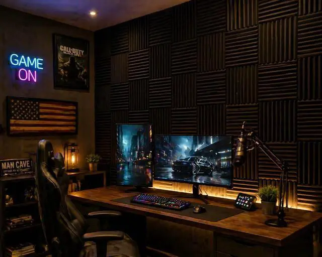 Alt view image 6 of 6 - 96 Pack Acoustic Foam Panel Wedge Studio Soundproofing Wall Tiles Black 12" X 12" X 1"
