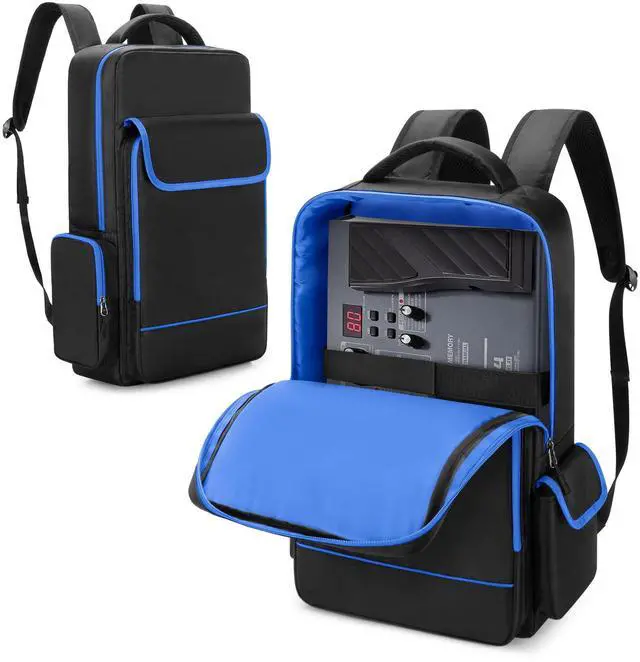 Main image of Carrying Bag Backpack Fits for Boss Guitar Multi-Effects Pedal | Compatible with Boss GT-1/ME-80/ME-90/GX-100/GT-1000, Guitar Pedal Board Storage Case with Accessory Pocket for Laptop/Cables
