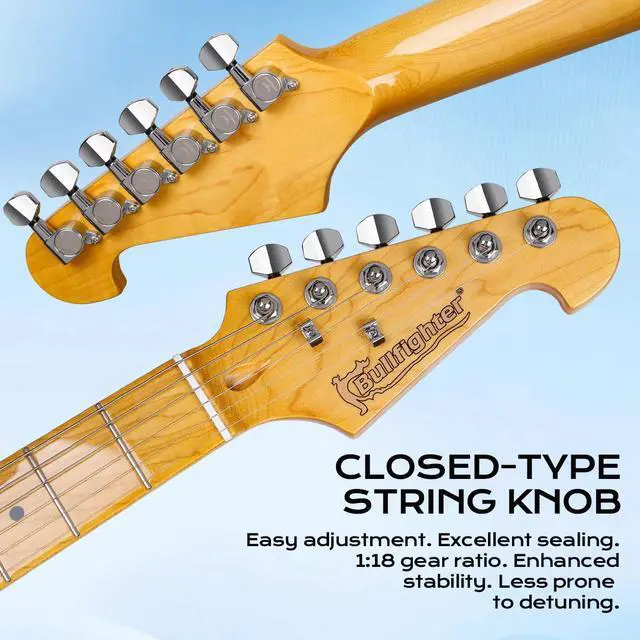 Alt view image 5 of 6 - 39" TL Style Electric Guitar Solid Body Electric Guitars for Intermediate &Beginner Players with GIg Bag, Strap, Cable, Picks(lotus)