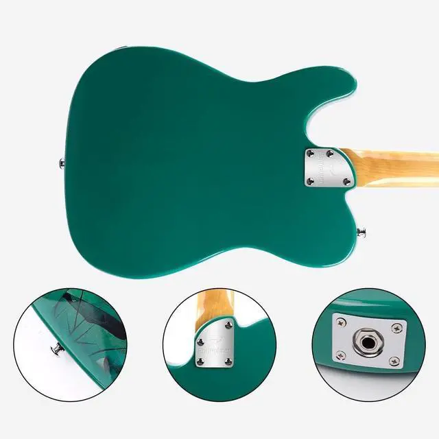 Alt view image 6 of 6 - 39" TL Style Electric Guitar Solid Body Electric Guitars for Intermediate &Beginner Players with GIg Bag, Strap, Cable, Picks(lotus)