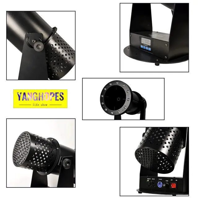 Alt view image 5 of 6 - 1500W Professional Confetti Machine RGB 12LEDs Cannon Machine Electric Confetti Launcher Confetti Tubes W/Wireless Remote & DMX, for Special Event, Parties, Club, Wedding, Concerts