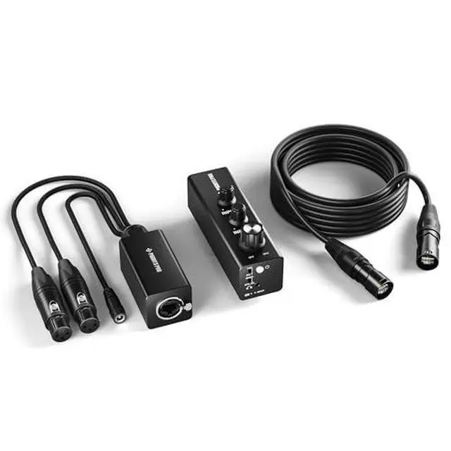 Alt view image 2 of 6 - Dual-Channel Portable Wired in-Ear Monitor System PWM-10 | 2 XLR Inputs, Stereo/Mono Mode, DC/2 AAA Power, Portable IEM Amp, Stage, Bands, Recording