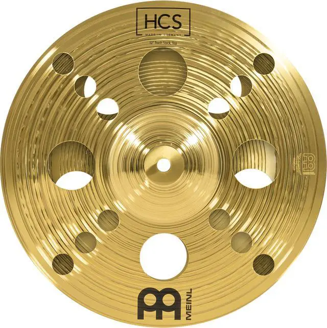 Main image of Meinl 12" Trash Stack Cymbal Pair with Holes - HCS Traditional Finish Brass for Drum Set, Made In Germany, (HCS12TRS) | Durable Brass Alloy, Bright & Musical Sound, Beginner Friendly Made by the Sam