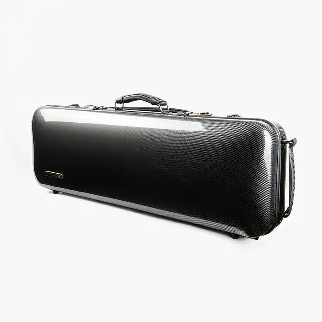 Alt view image 2 of 6 - 4/4 Full Size Violin case High-Strength Carbon Fiber Rectangular Violin Music Bag With Combination Lock and Extra Bag Black Violin Hard Case (VB-Square-BlackDot spot)