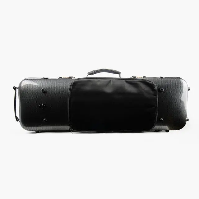 Alt view image 6 of 6 - 4/4 Full Size Violin case High-Strength Carbon Fiber Rectangular Violin Music Bag With Combination Lock and Extra Bag Black Violin Hard Case (VB-Square-BlackDot spot)