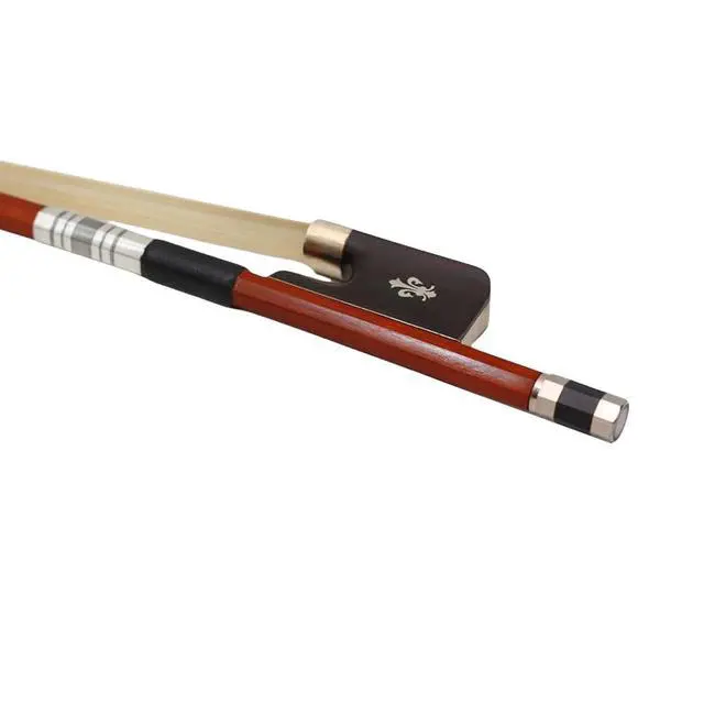 Alt view image 2 of 6 - 3/4 Upright Double Bass Bow for String Bass Bows Germany French style Natual Mongolia bow hair ebony frog pearl inlay