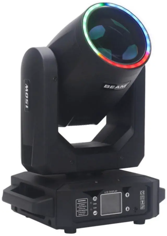 Main image of LED 150W Stage Lighting Operating Manual Moving Head Lighting with 44PCS*0.2W RGB Light Strip Ring